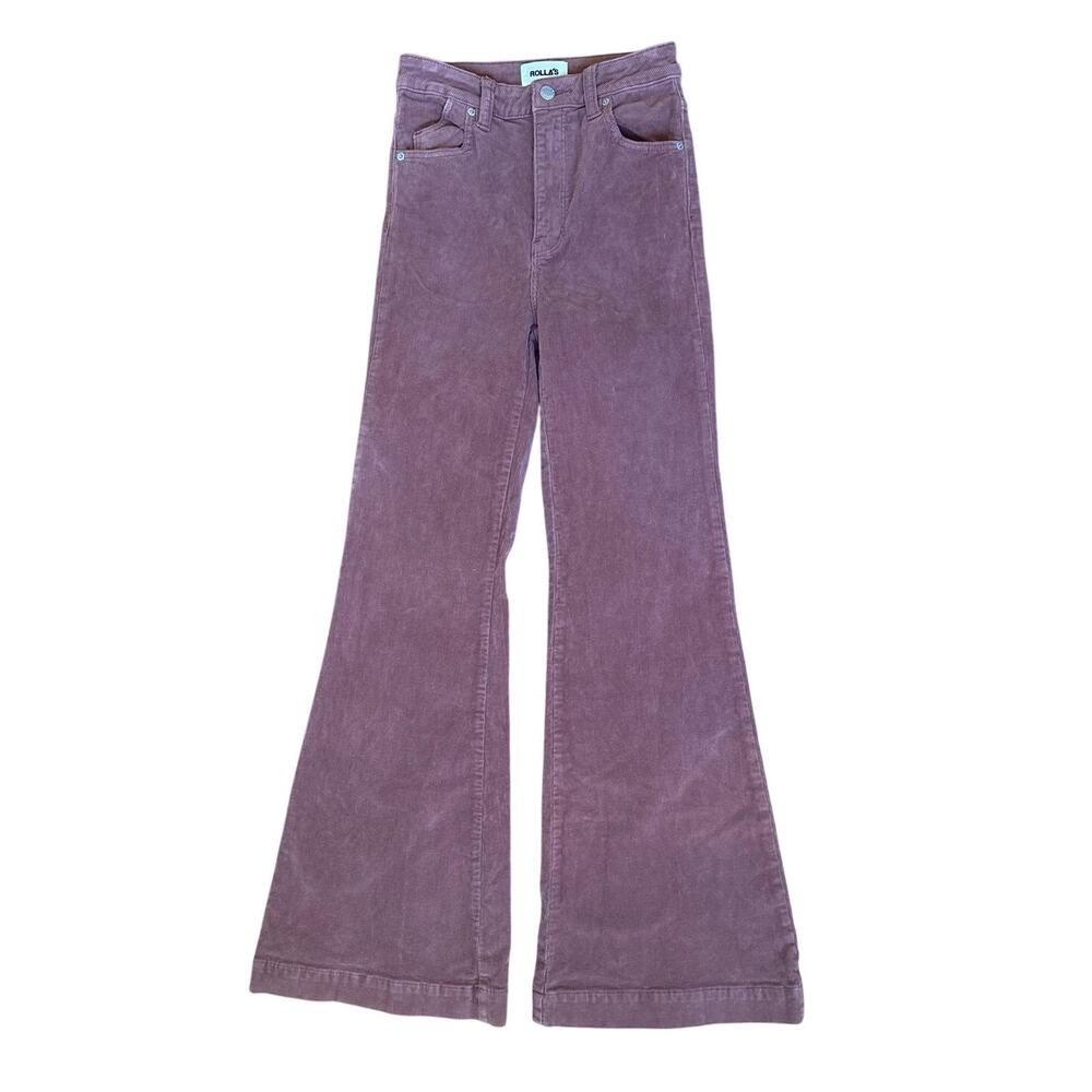 Rolla's East Coast High Rise Flare in Mauve Pink Corduroy Size 25 NEW NWT